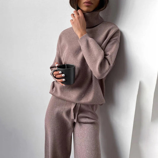 Turtleneck Knit Lounge Set
