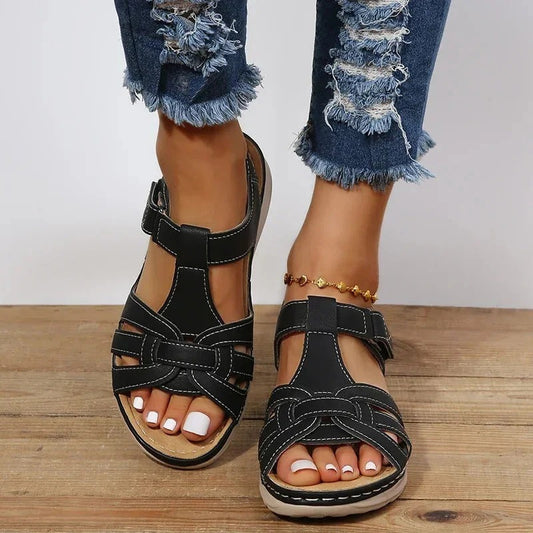 Woven Strap Slingback Sandals