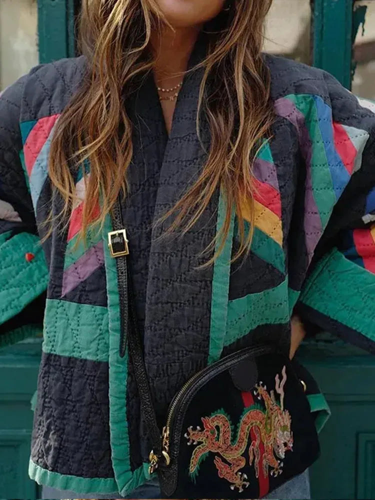 Fall Quilted Patchwork Jacket