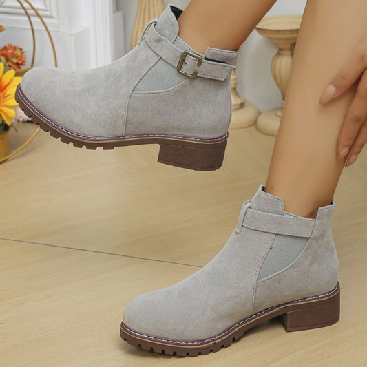 Fall Plum Zip Boots