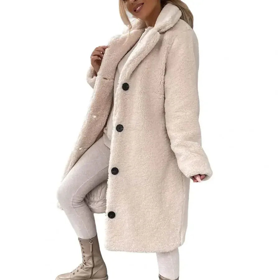 Fall Pile-Fleece Button Coat