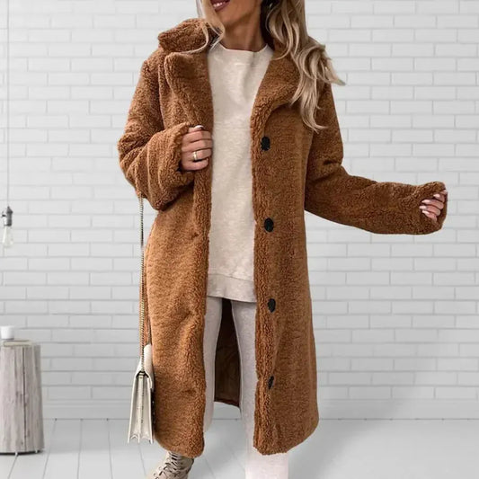 Fall Pile-Fleece Button Coat