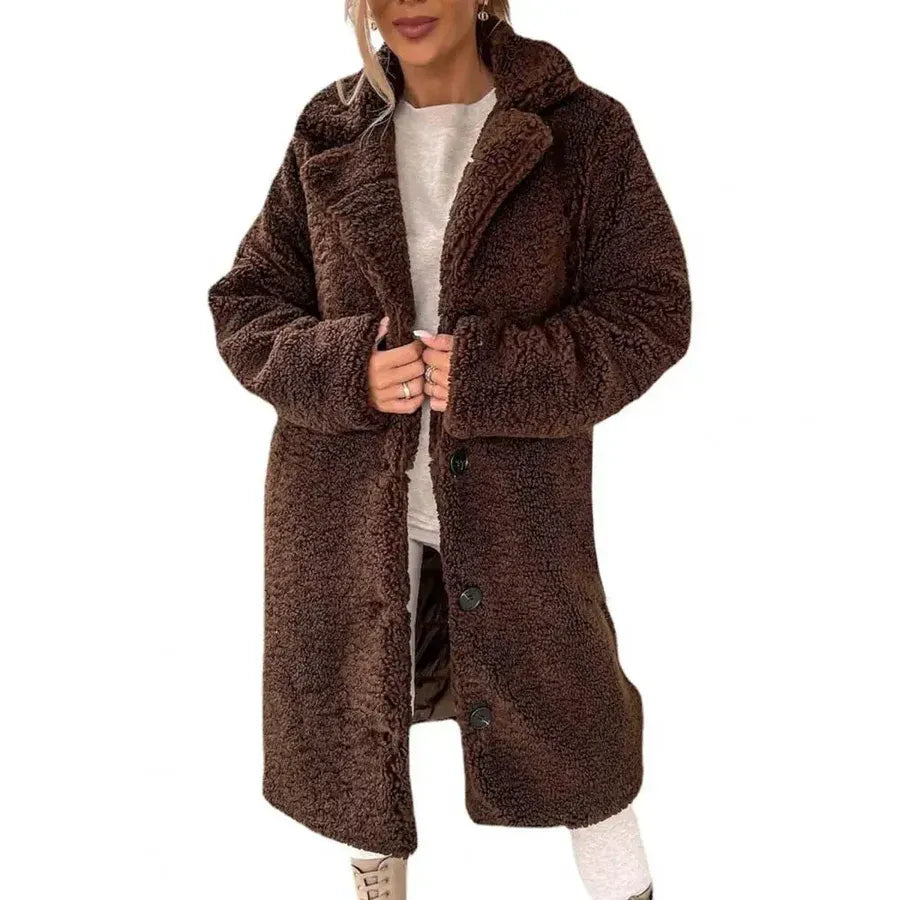 Fall Pile-Fleece Button Coat