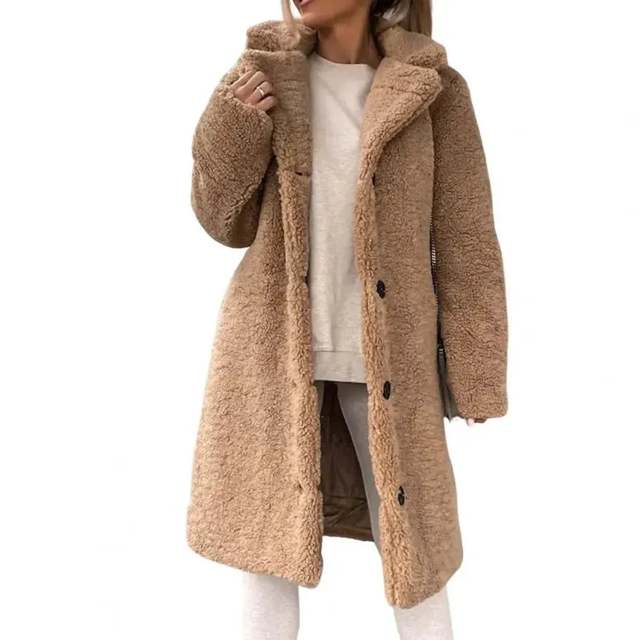 Fall Pile-Fleece Button Coat