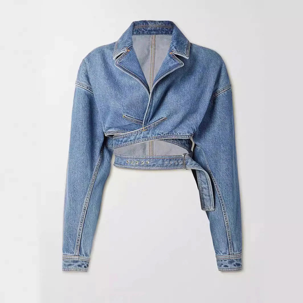 Fall Cropped Denim Jacket