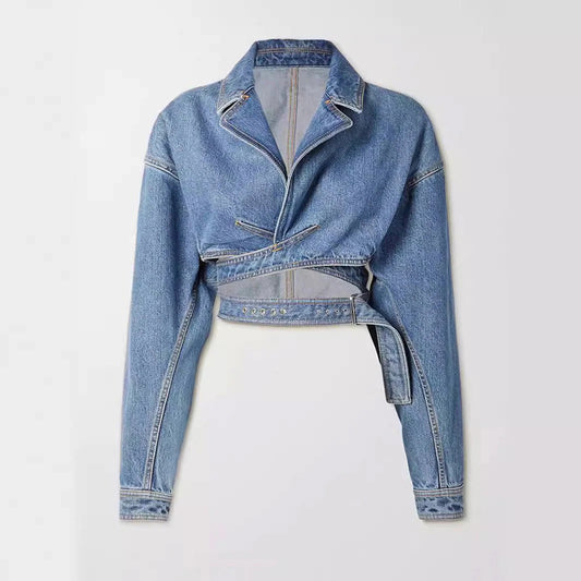Fall Cropped Denim Jacket