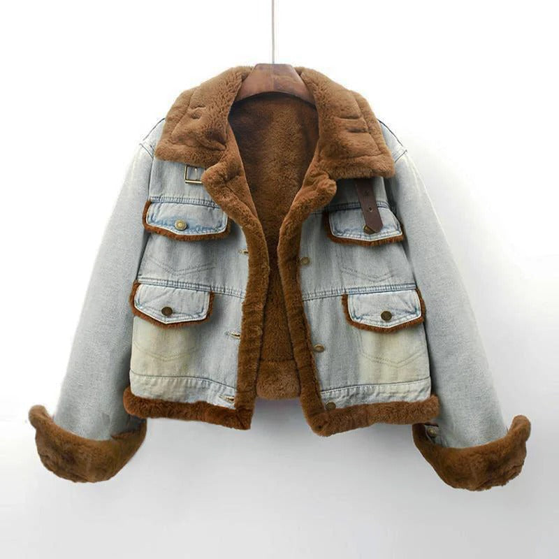 Fall Sherpa-Lined Denim Jacket