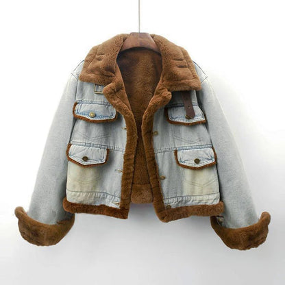 Fall Sherpa-Lined Denim Jacket