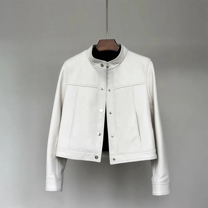 Fall Stand-Collar Snap Jacket
