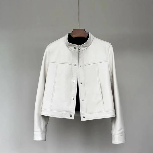 Fall Stand-Collar Snap Jacket