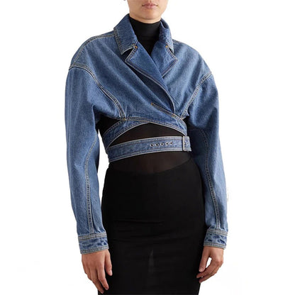 Fall Cropped Denim Jacket