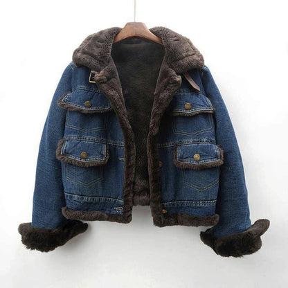 Fall Sherpa-Lined Denim Jacket