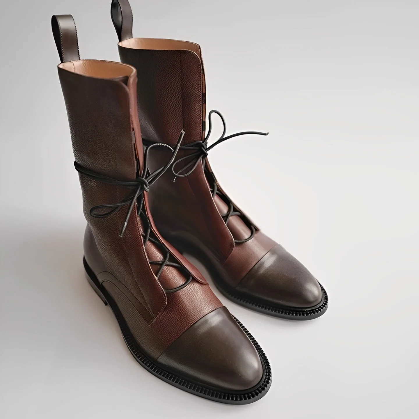 Fall Cap-Toe Lace Boots