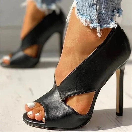Open Toe Cutout Heels