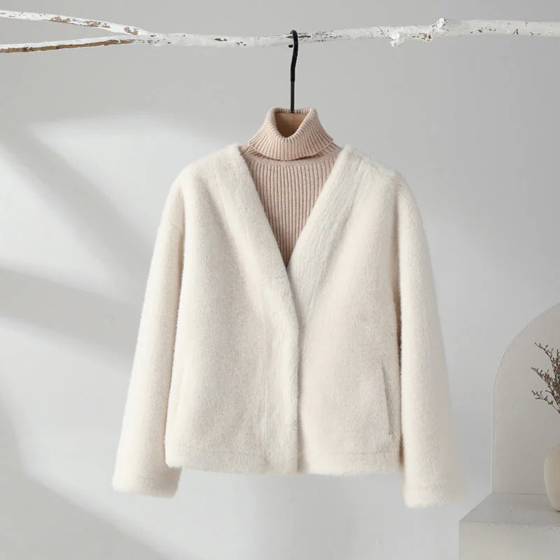 Fall Minimalist Faux Fur Coat