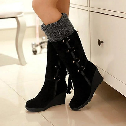 Wedge Knee-High Boots