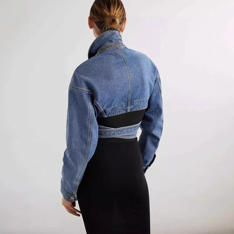 Fall Cropped Denim Jacket