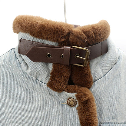 Fall Sherpa-Lined Denim Jacket