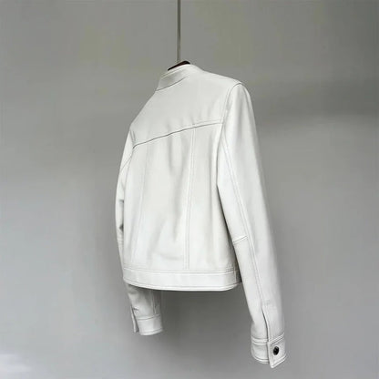 Fall Stand-Collar Snap Jacket