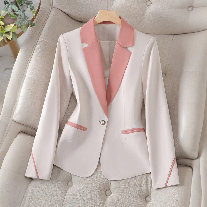 Contrast Lapel Blazer