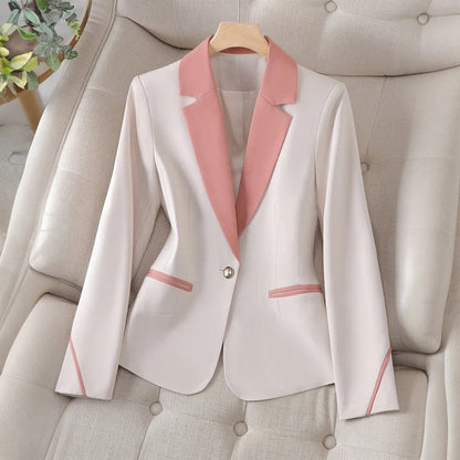 Contrast Lapel Blazer