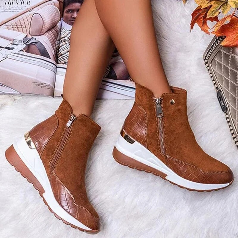 Fall Mixed Material Bootsa