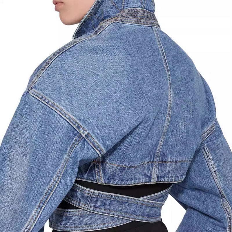 Fall Cropped Denim Jacket