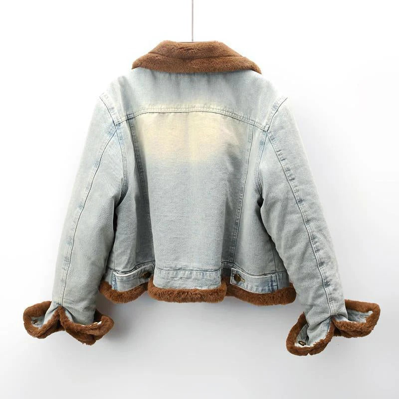 Fall Sherpa-Lined Denim Jacket
