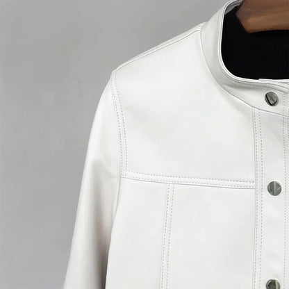 Fall Stand-Collar Snap Jacket