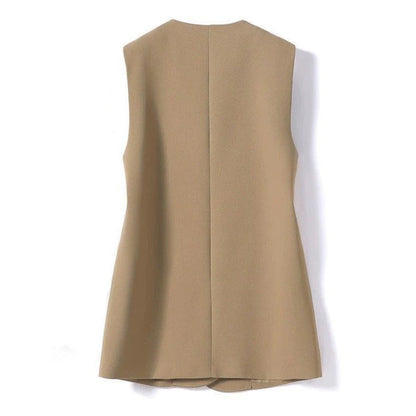 Double-Button Sleeveless Vest