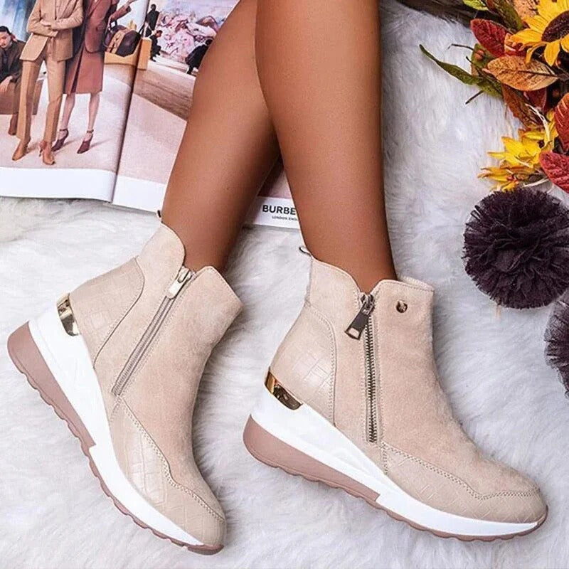 Fall Mixed Material Bootsa