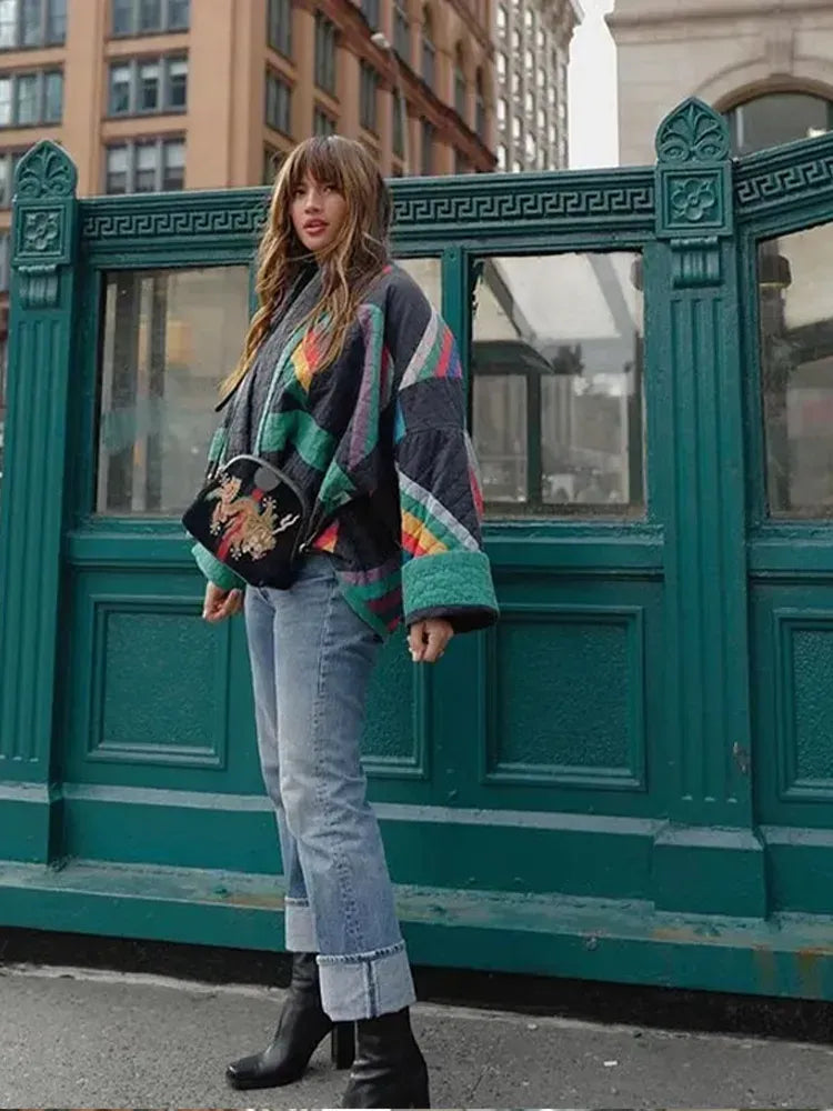 Fall Quilted Patchwork Jacket