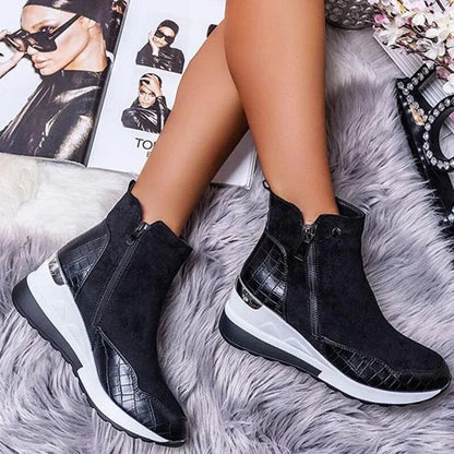 Fall Mixed Material Bootsa