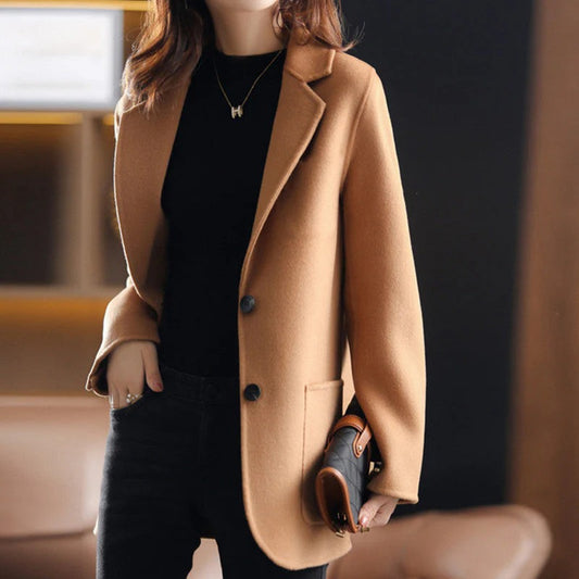 Fall Single-Breasted Wool Coat