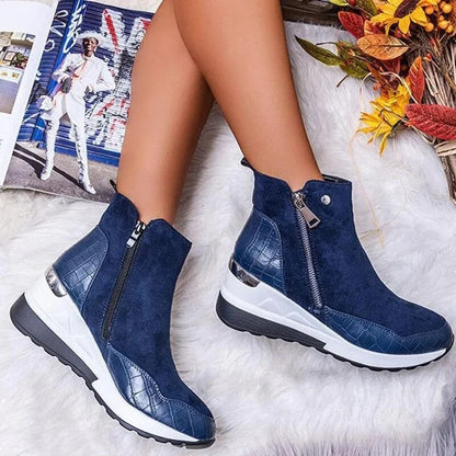 Fall Mixed Material Bootsa