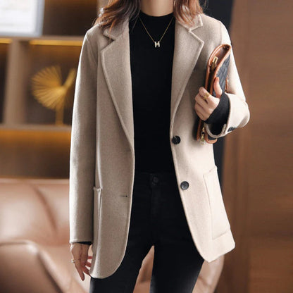 Fall Single-Breasted Wool Coat