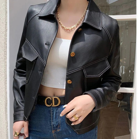 Fall Structured Leather Jacket