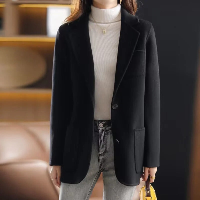 Fall Single-Breasted Wool Coat
