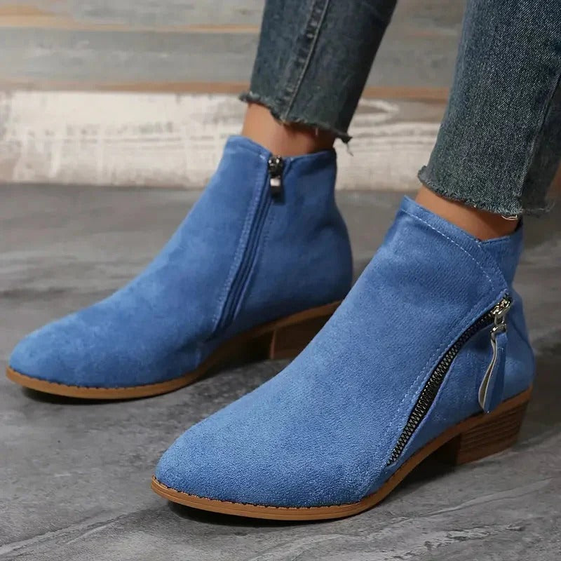 Fall Suede Zip Boots