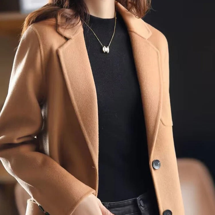Fall Single-Breasted Wool Coat
