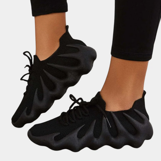 Wave Sole Knit Sneakers