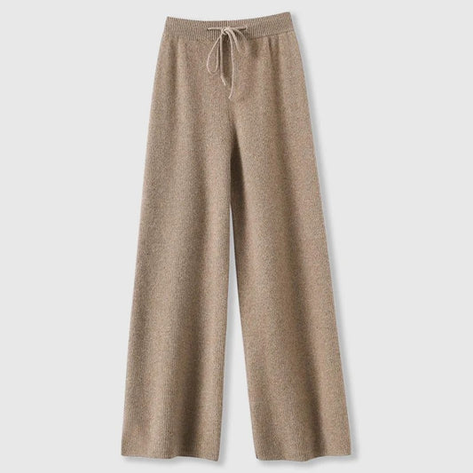 Drawstring Wide-Leg Knit Pants