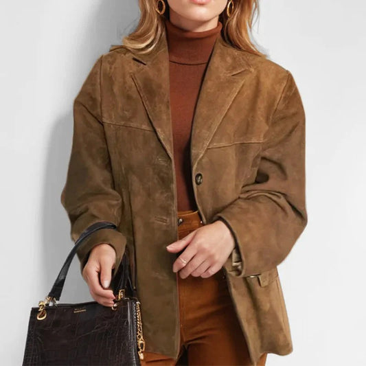 Fall Single-Breasted Suede Jacket