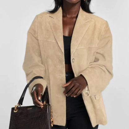 Fall Single-Breasted Suede Jacket
