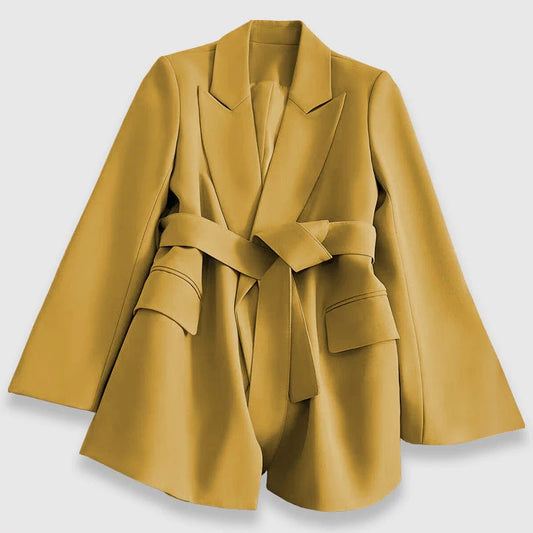 Fall Belted Blazer Coat
