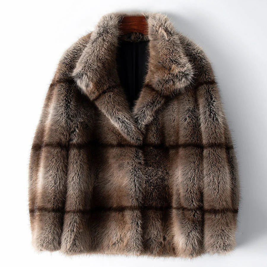 Fall Spotted Faux Fur Coat