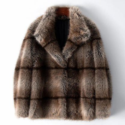 Fall Spotted Faux Fur Coat