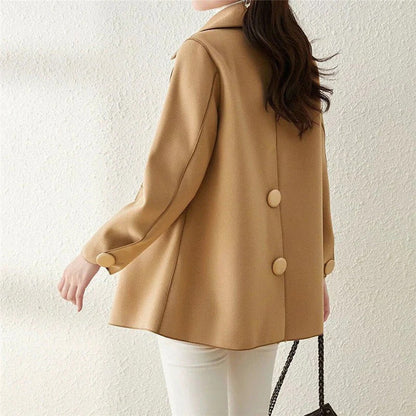Fall Double-Breasted Wool Coat