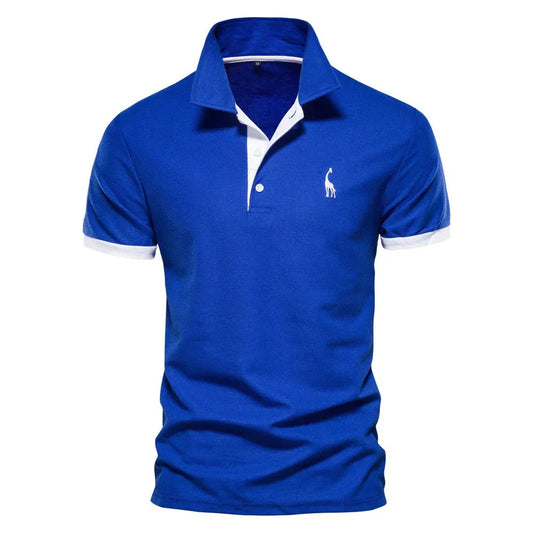 Men’s Short Sleeve Polo Shirt - Casual Summer Style, Cotton Blend