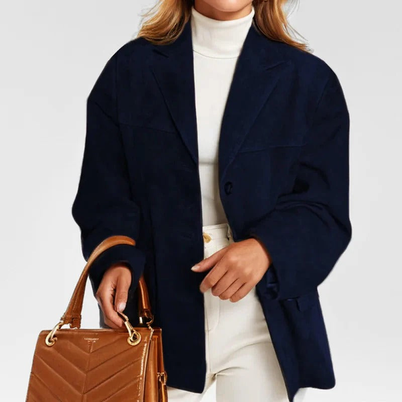 Fall Single-Breasted Suede Jacket